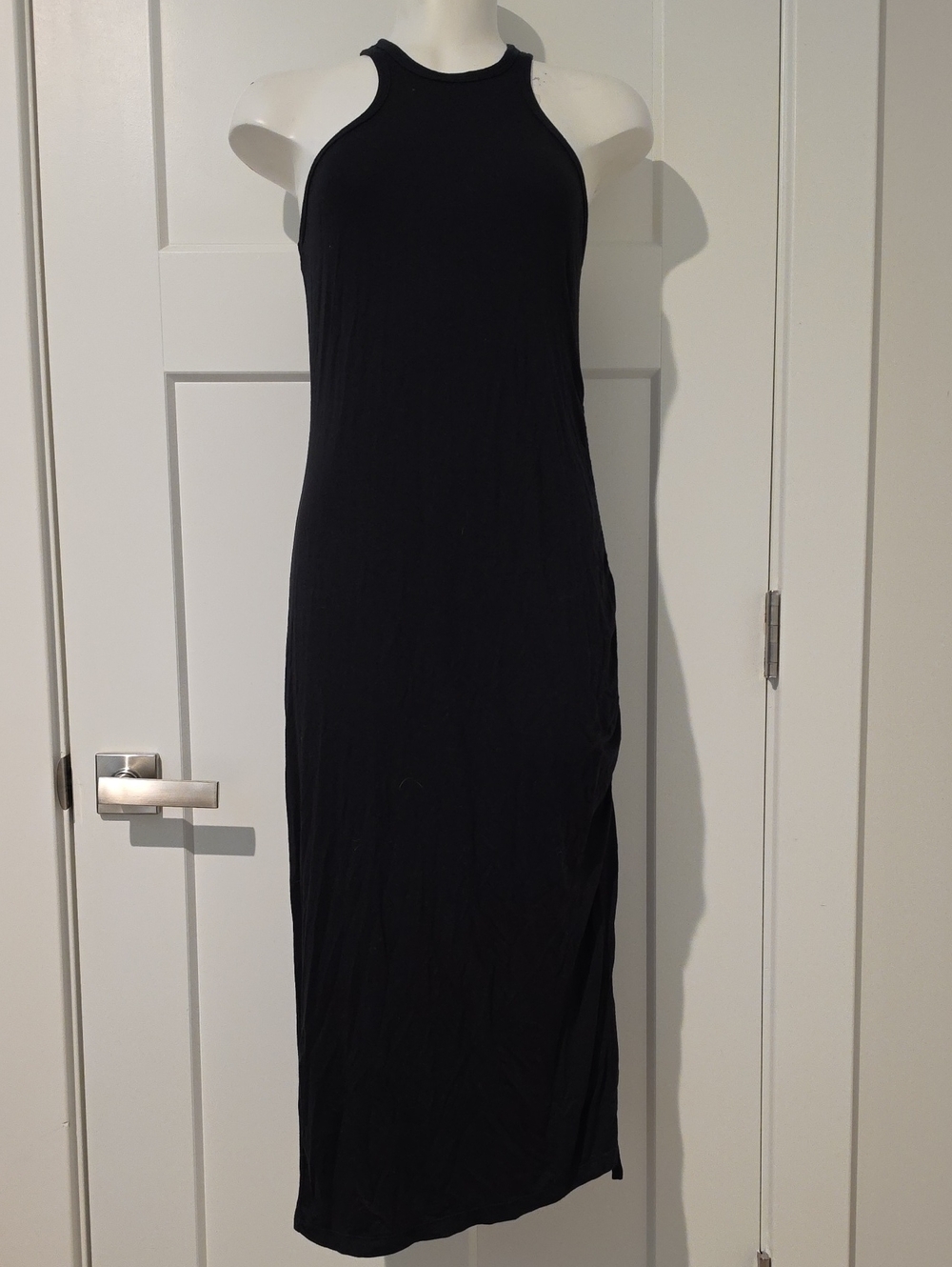 Love & Sport Black Racerback Bodycon Maxi Dress